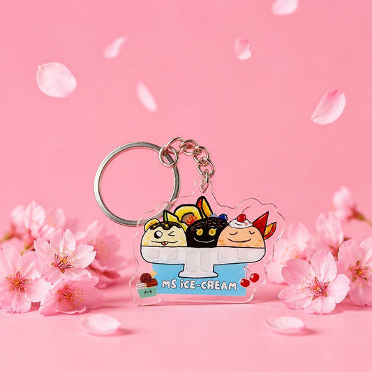 Ms. Ice-Cream Handmade Keychain