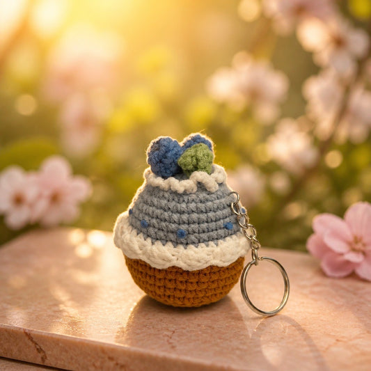 Handmade Crochet Cupcake Keychain Collection
