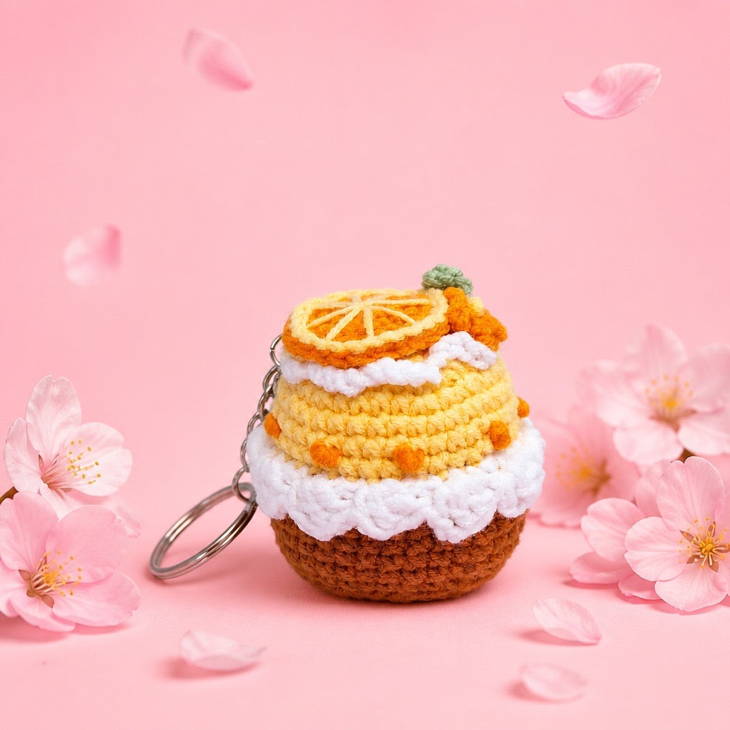 Handmade Crochet Cupcake Keychain Collection