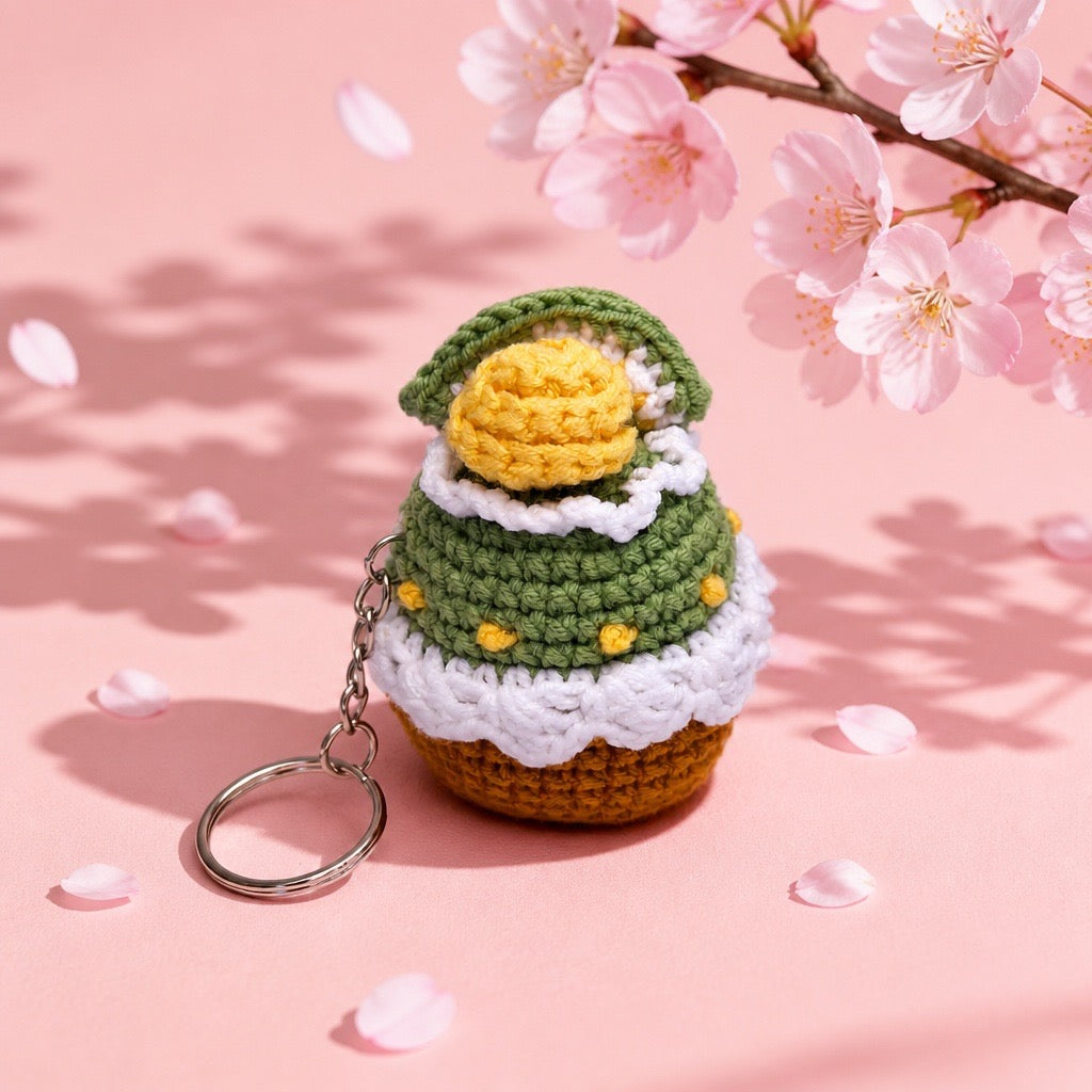 Handmade Crochet Cupcake Keychain Collection