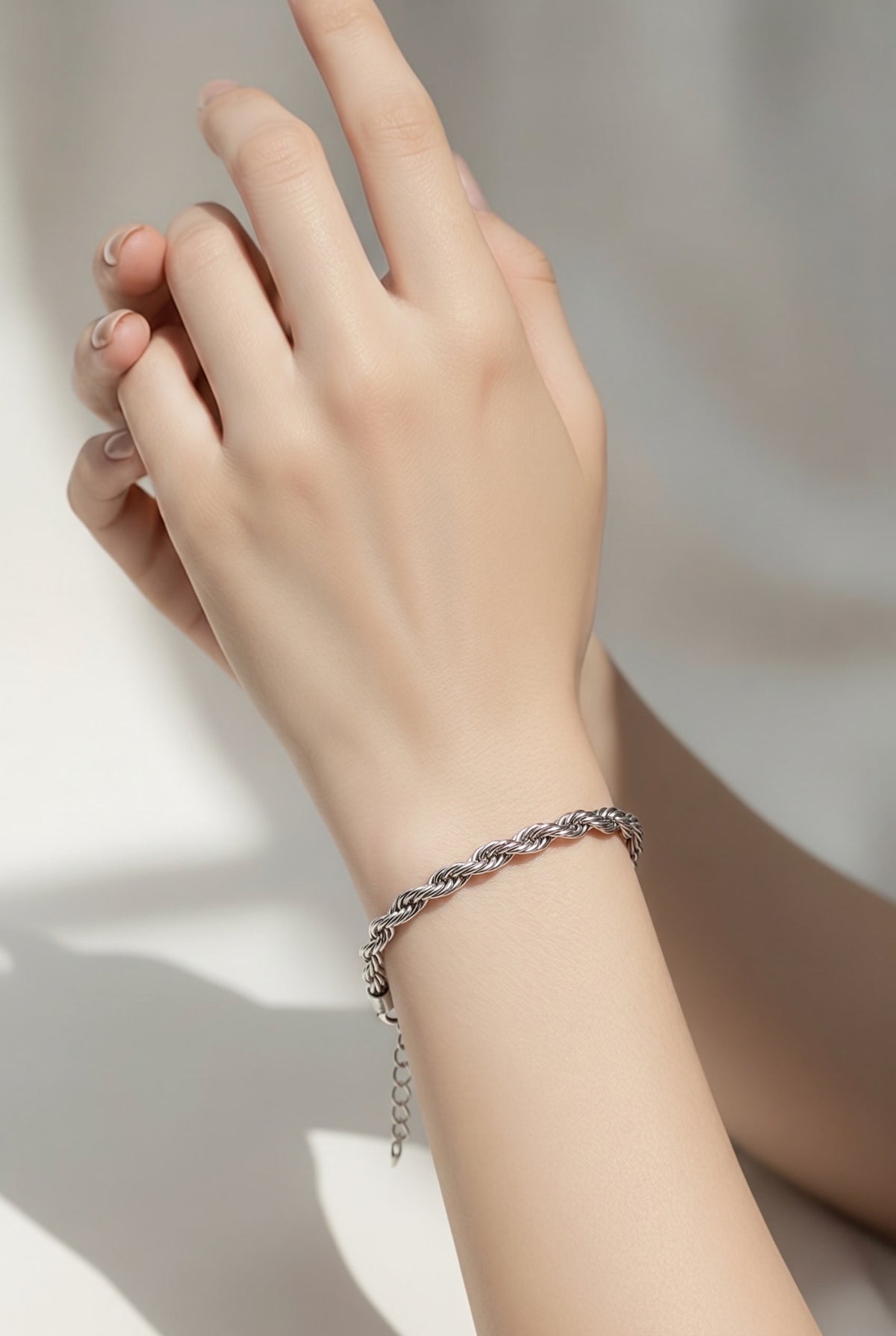 Stainless Steel Twisted Rope Bracelet – Gold & Silver