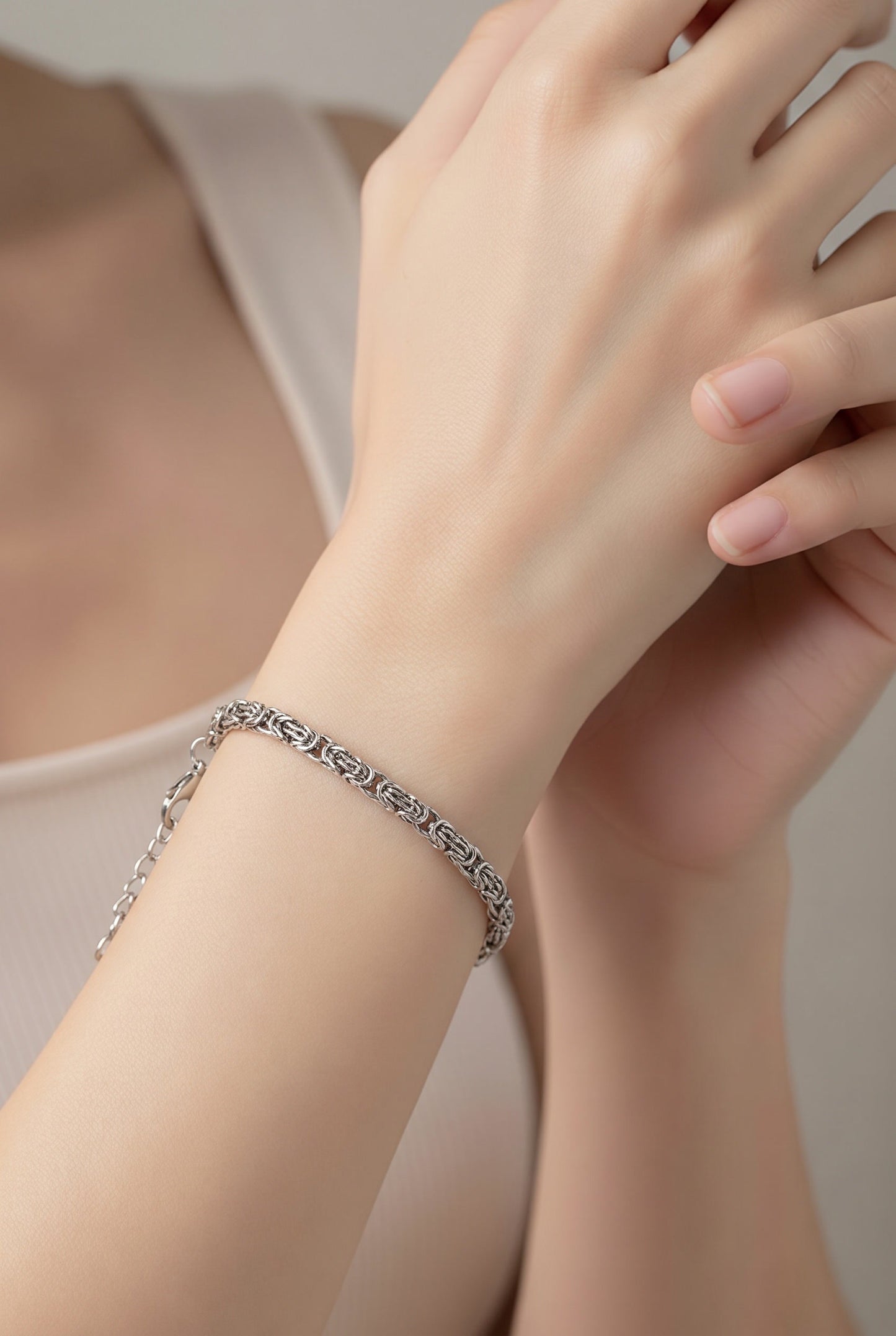 Stainless Steel Greek Key Bracelet – Gold & Silver