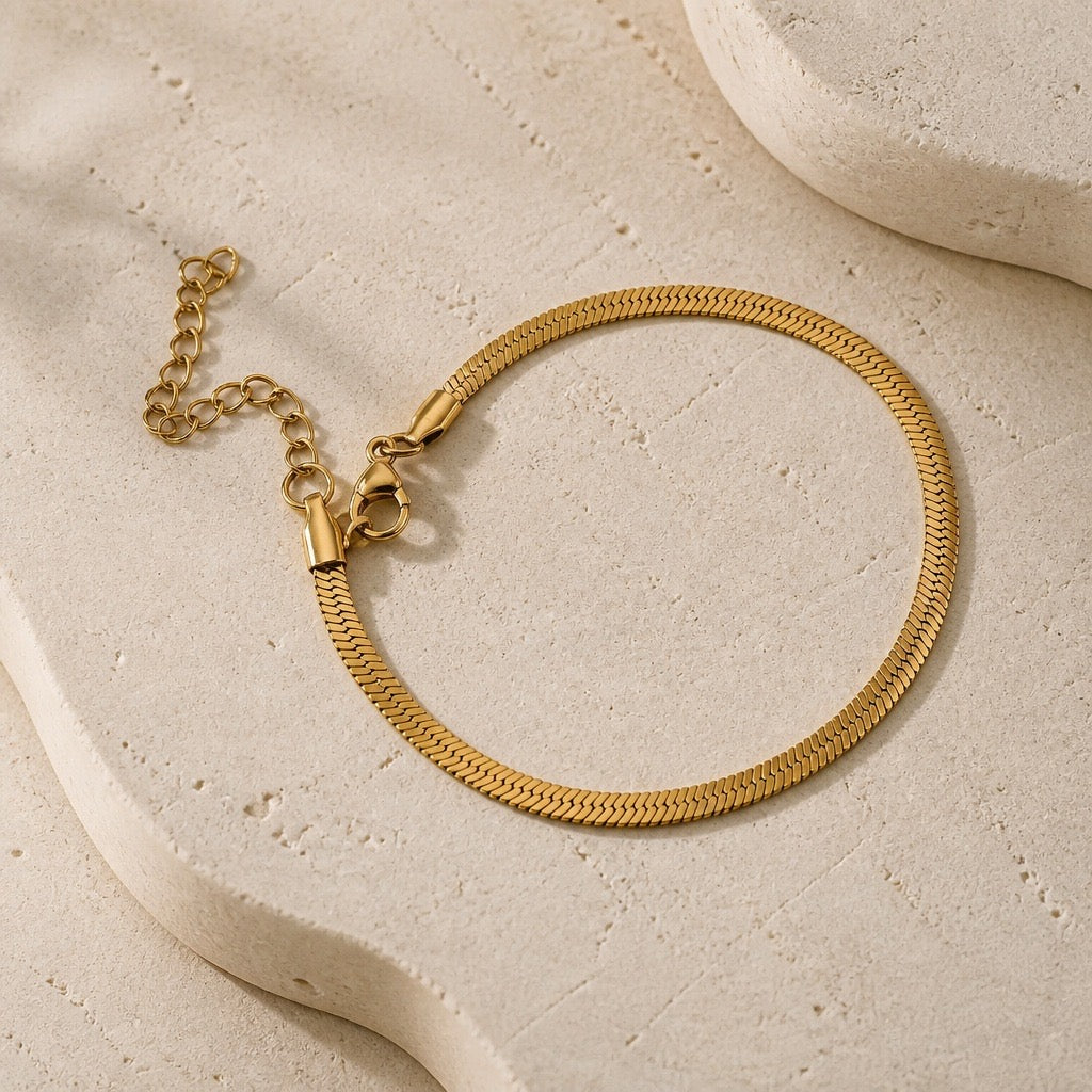 Stainless Steel Snake Chain Bracelet – Gold & Silver