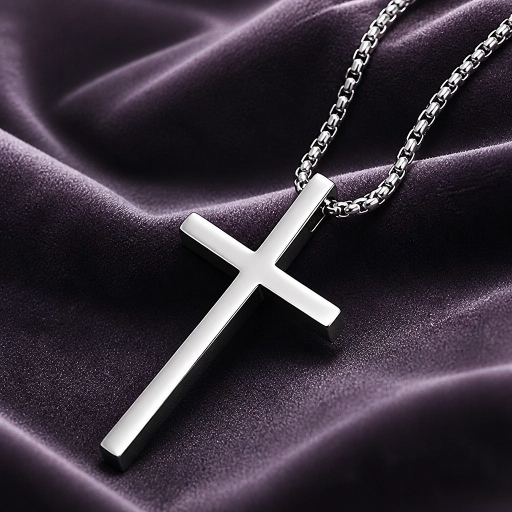 Unisex Stainless Steel Cross Necklace