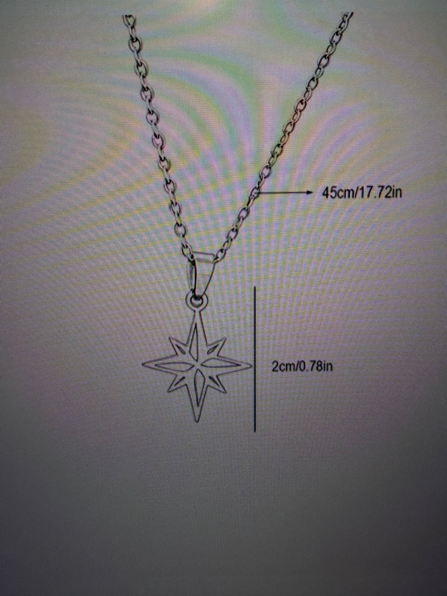 Stainless Steel North Star Pendant Necklace