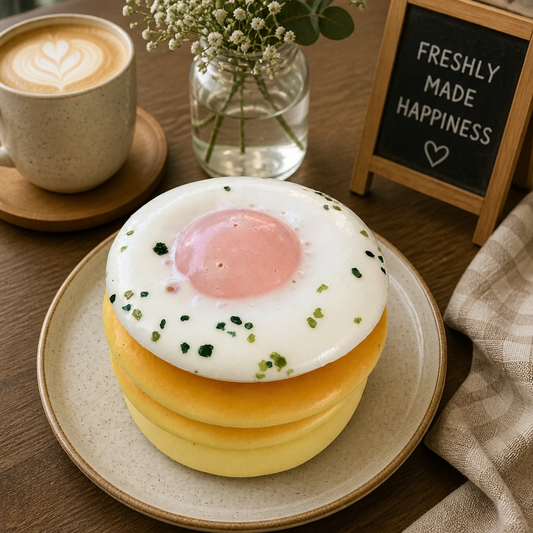 Egg Waffle Squishy Toy