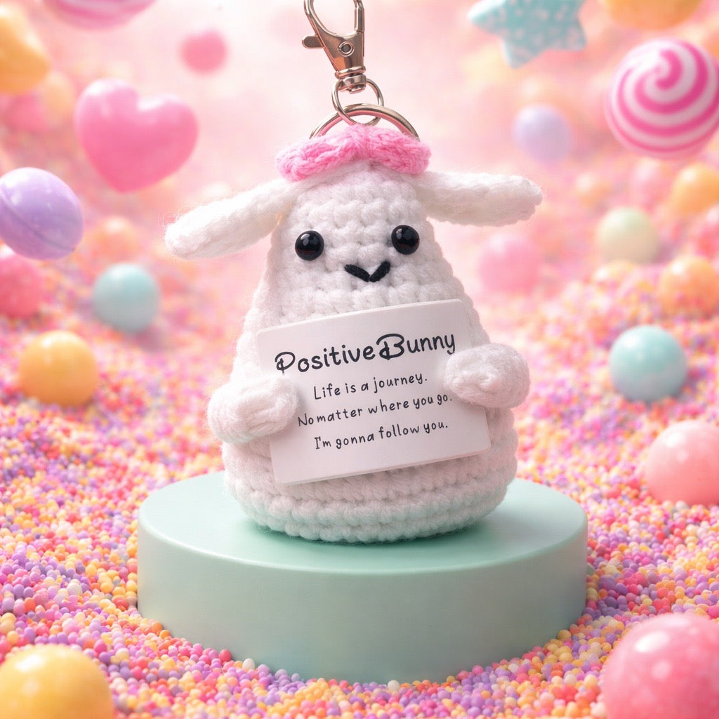 Handmade Positive Animal Crochet Keychain Collection
