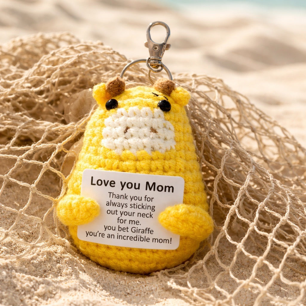 Handmade Positive Animal Crochet Keychain Collection