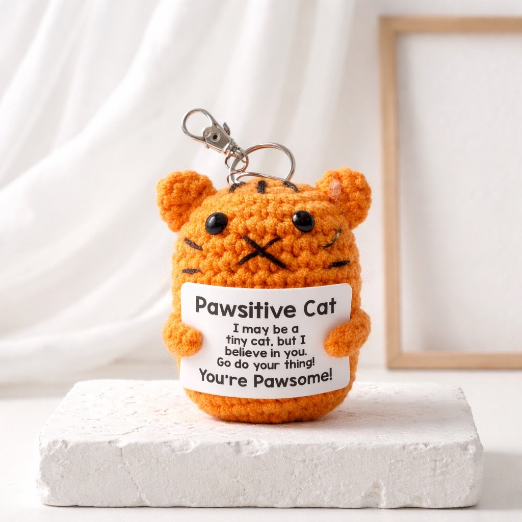 Handmade Positive Animal Crochet Keychain Collection