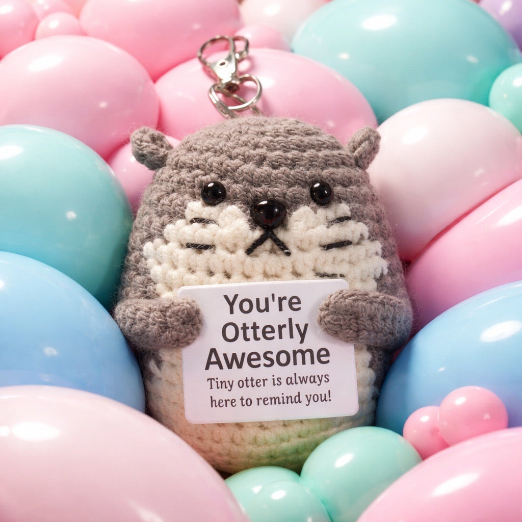 Handmade Positive Animal Crochet Keychain Collection
